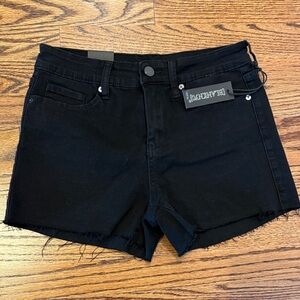 Black Denim Cutoff Shorts